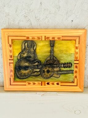 Framed Original Acrylic and Micron Pen Painting “Resonator Guitar Family”
5x7